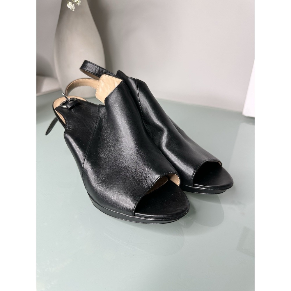 Open Back Chunky Stacked Heels Dress‎ Casual Shoes SZ 7.5 W